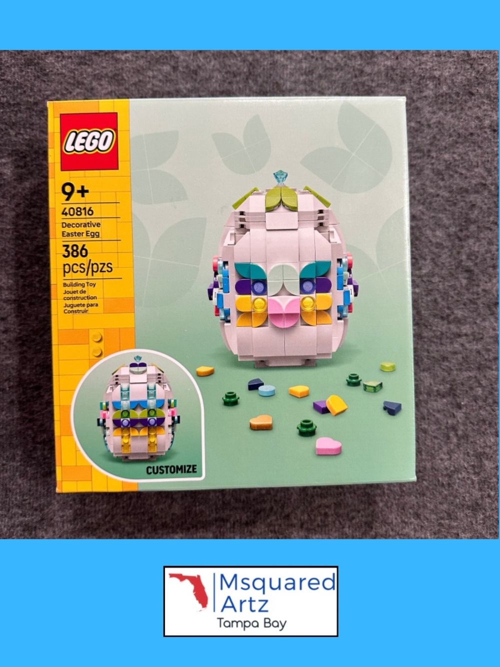 LEGO 40816 Decorative Easter Egg Building Set 386 Pieces New Sealed Spring Decor